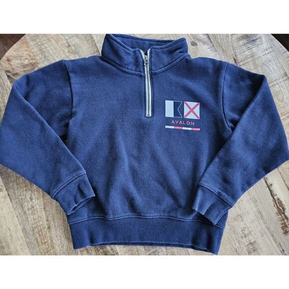 Avalon Youth Kids Quarter Zip Sweatshirt Size 6-7 Nautical Beach Preppy - Picture 5 of 5